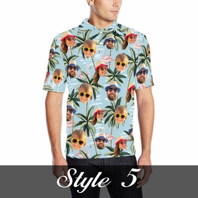 Custom Hawaiian Polo Shirt with Face, Personalized Photo/Logo Polo Shirt for Men, Custom Face Shirt, Custom Short Sleeve, Gift for Him il_794xN.5085379138_fzu1.jpg