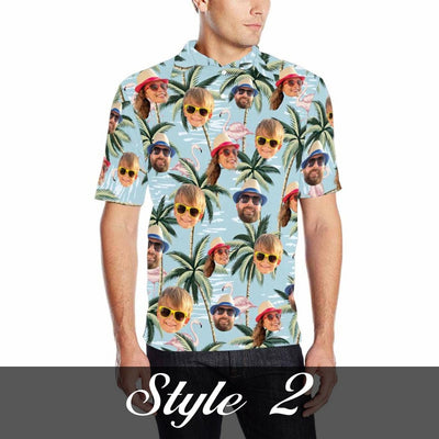 Custom Hawaiian Polo Shirt with Face, Personalized Photo/Logo Polo Shirt for Men, Custom Face Shirt, Custom Short Sleeve, Gift for Him il_794xN.5133609197_6c35.jpg